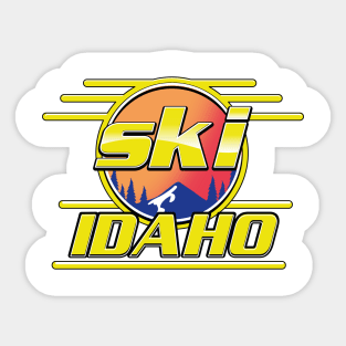 Ski Idaho 80s logo Sticker